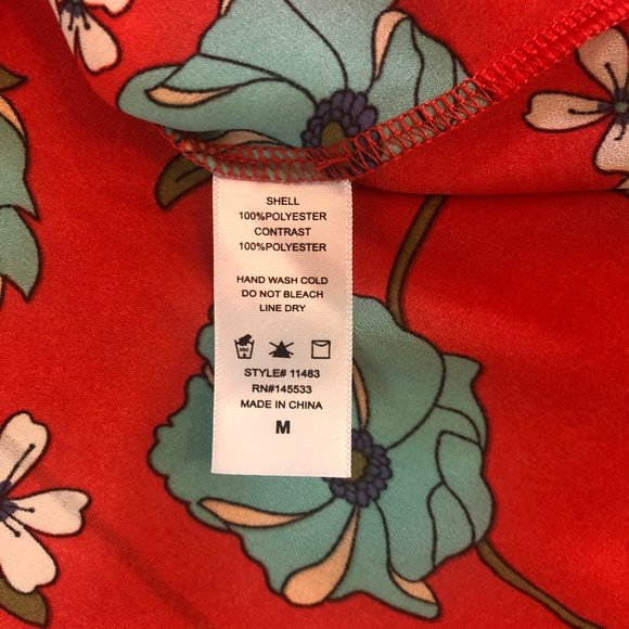 W5 Floral Pattern Sleeveless Tank, Size M - Picture 5 of 5